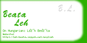 beata leh business card